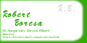 robert borcsa business card