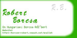 robert borcsa business card